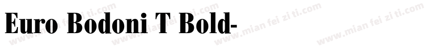 Euro Bodoni T Bold字体转换